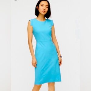 J crew resume dress c9102 light blue Italian Stretch Wool Tollegno 1900 4